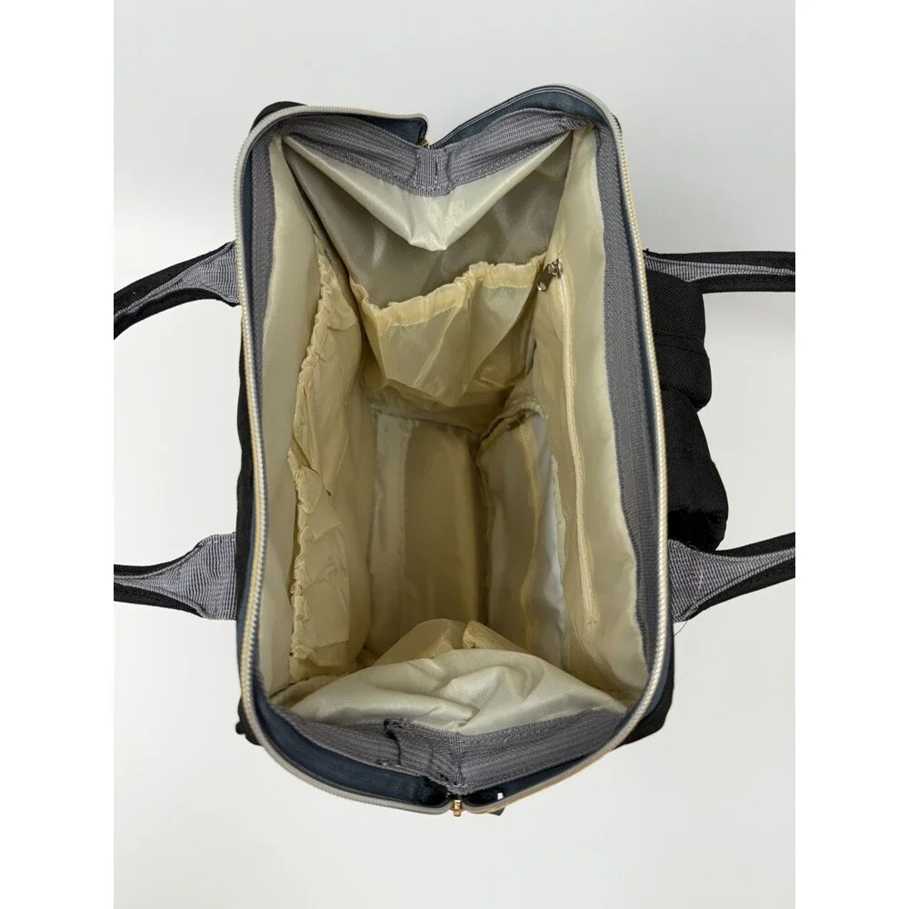 LAND Mommy & Baby Diaper Bag Backpack Black Maternity Tote Multi Pocket NWT